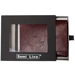 Гаманець жіночий шкіряний Semi Line RFID Dark Red (P8263-2) - мініатюра 3