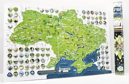 Скретч карта подорожей Україна My Map Ukraine, українською мовою, 41×61 см, у тубусі - мініатюра 7