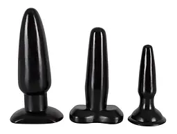 Набір анальних пробок Orion Liquorice Dip Plugs 3 шт. (чорний)