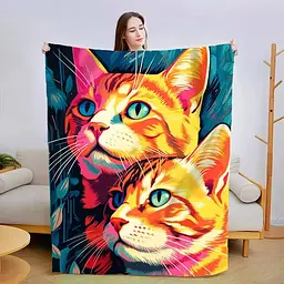Плед 3D Картина котиків 2991_B 13453 135х160 см