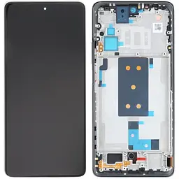 Дисплей Xiaomi 11T / Xiaomi 11T Pro чорний, Amoled, оригінал PRC переклеєне скло, з рамкою сріблястого кольору, Moonlight White, Celestial Blue