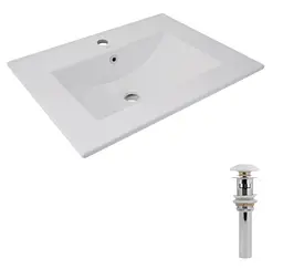 Раковина врізна меблева Qtap Albatross 620x460x180 White з донним клапаном QT01113060CW148473 - мініатюра 3