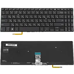 Клавіатура для ноутбука ASUS (B1500 series) rus чорний без кадру підсвічування клавіш