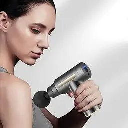 Перкусійний масажер для шиї голови та ніг Massage Gun XL-1011 • Електричний масажний пістолет - мініатюра 3