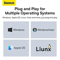 USB-Хаб Baseus Lite Series 4-Port Type-C HUB Adapter (Type-C to USB 3.0*4) 25cm Black (WKQX030301) - мініатюра 13