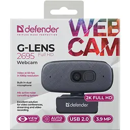 Веб-камера Defender G-lens 2695 FullHD 2K 1520p, 3.9МП - мініатюра 8