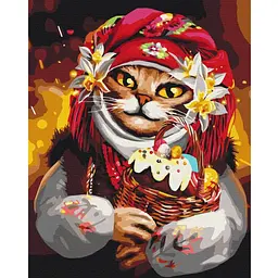 Картина за номерами Brushme Великодня киця ©Маріанна Пащук BS53428 40х50 см