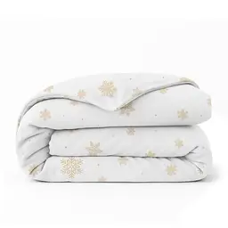 Дитяча постільна білизна фланель Cosas SNOWFLAKES GOLD CS3 110х140см (Flannel_SnowflakesGold_El80-29Amber_140) - мініатюра 3