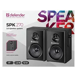 Акустичні колонки Defender SPK-270 (2.0) 10W USB дерево (Black) - мініатюра 7