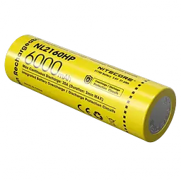 Акумулятор 21700 Nitecore NL2160HP 6000mAh Li-Ion 3.6V (Жовтий) - мініатюра 2