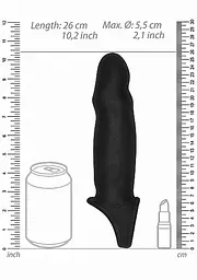 Насадка на пеніс Sono Dong Extension No.17, 26 см (чорний) - мініатюра 4