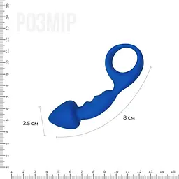 Анальна пробка Adrien Lastic Budy Blue - мініатюра 2