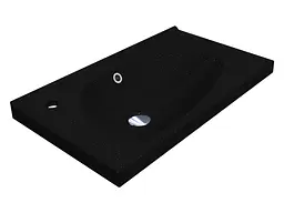 Умивальник Miraggio TITANIA BLACK (8813477) Mirasoft, Матовий, Накладний/Врізний, Чорний