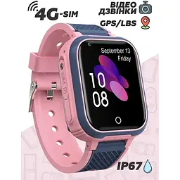 Дитячий наручний розумний годинник Smart Baby Watch LT21 з GPS Рожевий - мініатюра 4