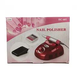 Фрезер для манікюру та педикюру 30000 фрезер для нігтів рожевий Nail Polisher HC-601 - мініатюра 5