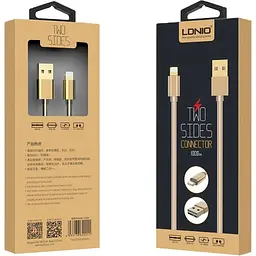 Кабель LDNIO LS24 Lighting cable 1m Rose gold - мініатюра 2