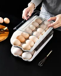 Контейнер - лоток для зберігання яєць EGG TRAY Органайзер для холодильника на 14 яєць - мініатюра 6