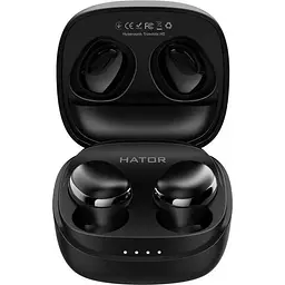 Навушники бездротові Hator Hyrrpunk Truedots HD SyncHUB (HTA411) чорні