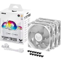 Комплект вентиляторів ASUS TUF Gaming TR120 ARGB Triple Pack White (90DA0093-B09020) - мініатюра 8