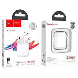 Стереогарнітура Bluetooth Hoco DES03 White - мініатюра 3