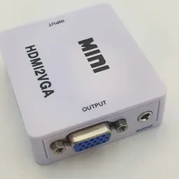Конвертер адаптер з HDMI в VGA перехідник перетворювач із зовнішнім живленням для Т2 аналого-цифрове перетворення 1080P відео та аудіо UKC білий - мініатюра 4