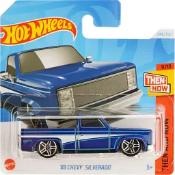 Набір: Базова машинка Hot Wheels Batman: Arkham Knight Batmobile синя (5785) + Базова машинка Hot Wheels Than And Now 83 Chevy Silverado синя (5785) - мініатюра 3