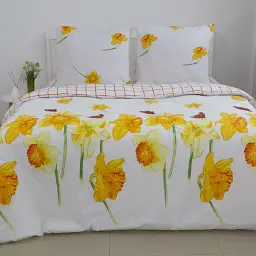 Постільна білизна ТЕП Soft Dreams Яскравий нарцис євро 70x70 білий - мініатюра 2