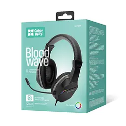 Гарнітура СolorWay Bloodwave LED Чорний (CW-HPG01BK) - мініатюра 3