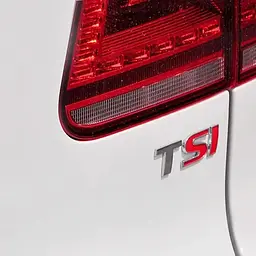 Емблема напис TSI срібло TS I червона 70х25 мм метал (на скотчі) - мініатюра 3