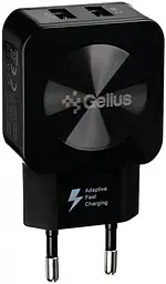 Мережевий зарядний пристрій Gelius Ultra Prime GU-HC02 2 USB 2.1 A Black + Cable Lightning - мініатюра 2