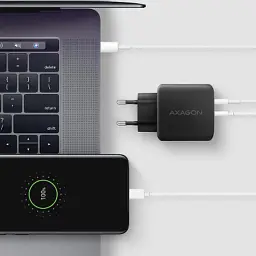 Зарядний пристрій AXAGON 1xUSB QC4.0 + 1xUSB-C PD45W PPS black (ACU-PQ45) - мініатюра 7