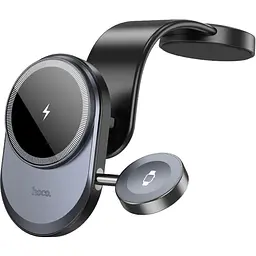 Автотримач із бездротовою зарядкою Hoco HW28 Excelso 2-in-1 Black/Gray (630566) [151327]