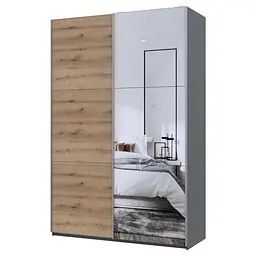 Шафа-купе Doros G-Caiser 1 ДСП/1 дзеркало 160х60х240 см Дуб Евок/Графітовий (42005072) - мініатюра 9