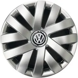 Ковпак колеса з емблемою Volkswagen SKS315 R15 сірий з логотипом на вибір 4 шт