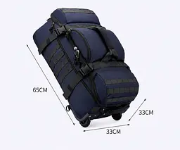 Велика сумка-рюкзак 3 в 1 на колесах Solve синя 70 л (KT7007104) - мініатюра 4