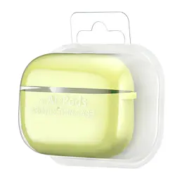 Чохол Silicone Case 2,5mm with microfiber for AirPods Pro Shiny жовтий - мініатюра 2