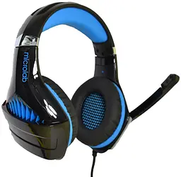 Гарнітура Microlab G6, 3,5мм+USB, Black-Blue (G6_b+b)