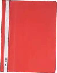 Швидкозшивач пластиковий, А4, PP, червоний, 6 шт.