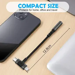 Аудіоадаптер AXFEE Lightning / USB-C на 3.5 мм AUX, 2 в 1, з Hi-Res DAC для iPhone та Samsung - мініатюра 4