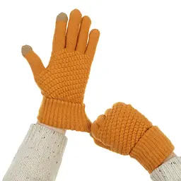 Рукавички для сенсорних екранів з плетінням ArmorStandart Braid Camel (ARM59883) - мініатюра 5