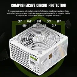 Блок живлення GameMax GP 650B 650W 80+ Bronze White (GP 650B WH) - мініатюра 9