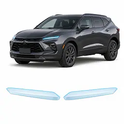 Антигравійна захисна бронеплівка за лекалами для Chevrolet Blazer III facelift 2023-2025 - оптика (фари та ПТФ)