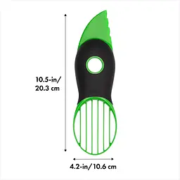 Ніж для авокадо 3 в 1 OXO Good Grips 20.5х10.5 см зелений (1252180) - мініатюра 4