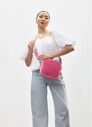 Жіноча кросбоді сумка Sambag Frame рожева 20 × 20 × 8 см (50223406)