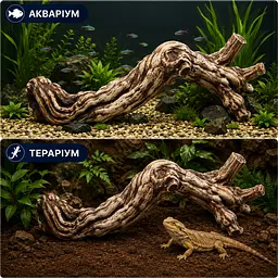Декорація Hobby Cera Root 3 52×18×20 см - керамічна коряга для акваріума та тераріума (37822) - мініатюра 3