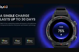 Смарт-годинник iMiki D-2 Silicone Strap AMOLED Black-Silver - мініатюра 6