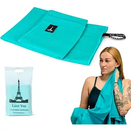 Набір рушників Love You Sport мікрофібра 50х90 см, 70х140 см Tiffany (60103) - мініатюра 3