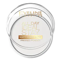 Фіксуюча пресована пудра Eveline All Day Ideal Stay, відтінок 60 (White), 12 г (LPUDADMAT60) - мініатюра 2