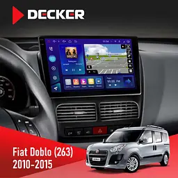 Штатная магнитола Fiat Doblo (263) 2010-2015 Decker D10-009 4x64, DSP, 4G, 2k Decker (НФ-00008706)