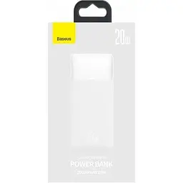Зовнішній акумулятор Baseus Bipow 20000mAh 20W білий (PPBD050302) 9449-arc - мініатюра 7